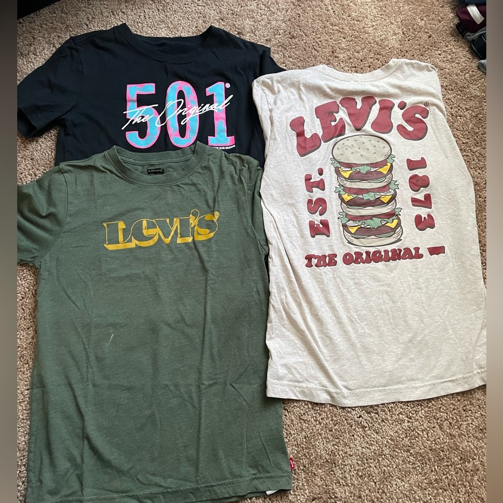 Levi's Kids Graphic T-Shirts - Black, Green, White